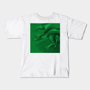beast green natura kaiju dragon ecopop Kids T-Shirt